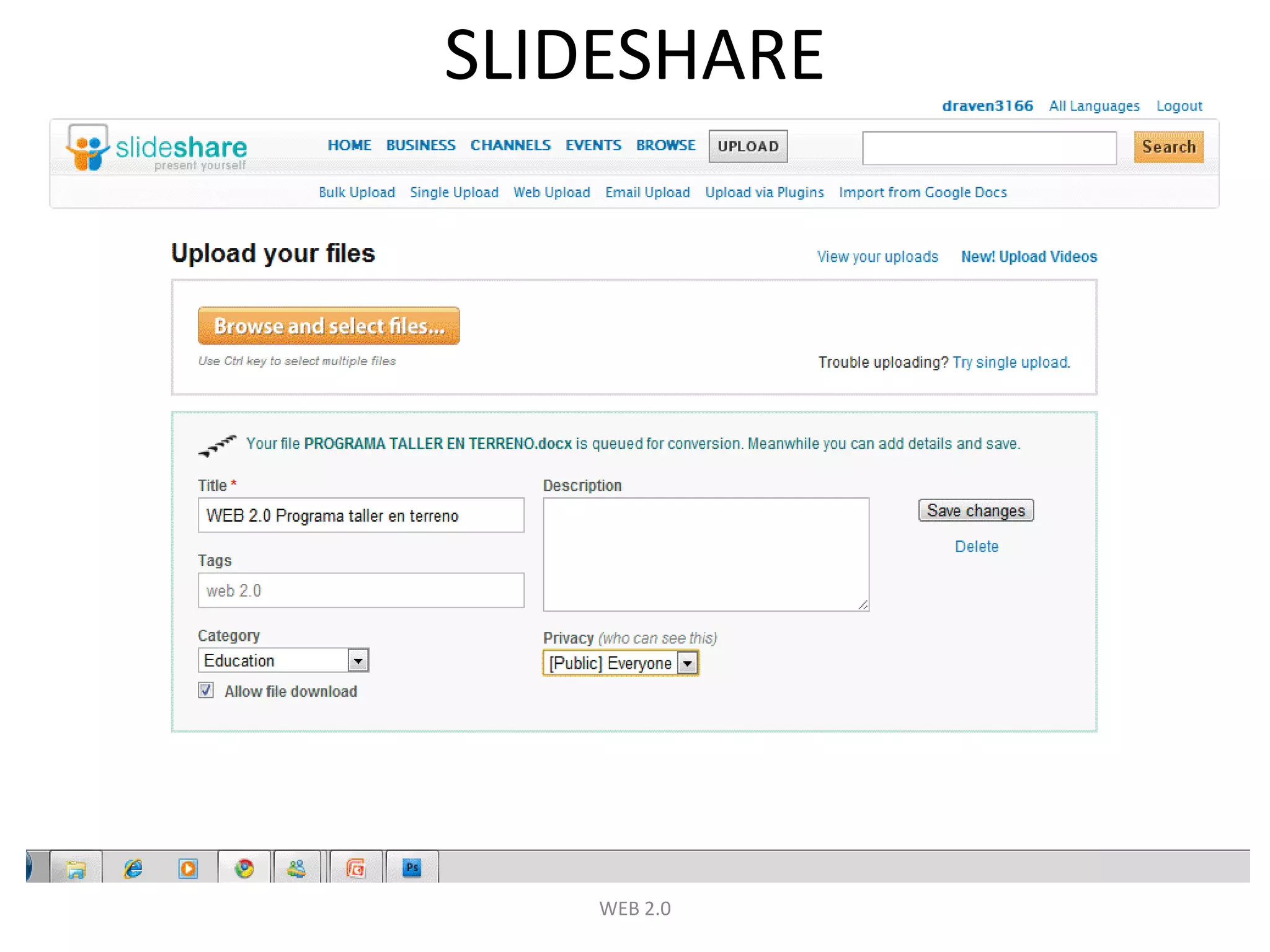 WEB 2.0SLIDESHARE