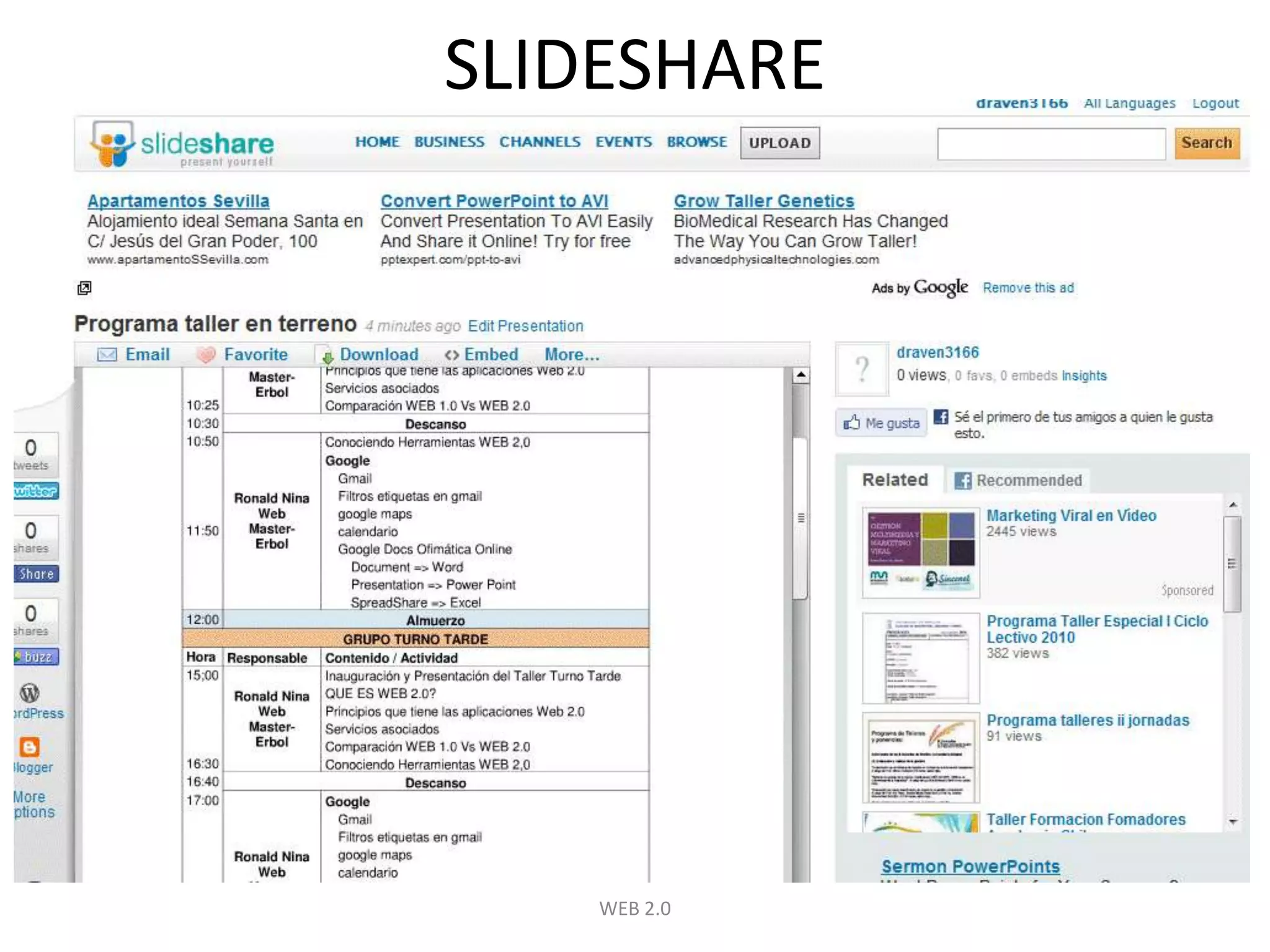 WEB 2.0SLIDESHARE