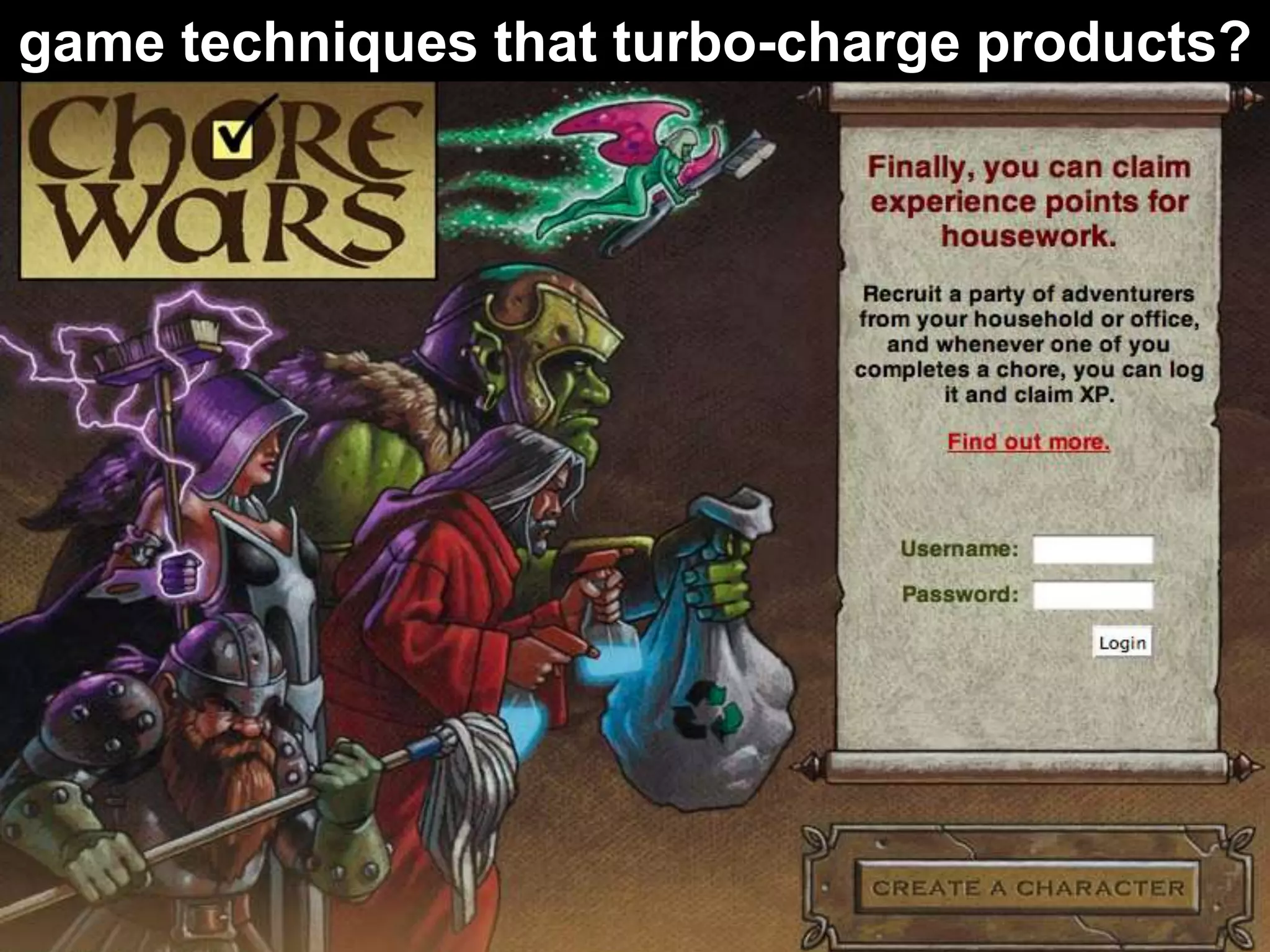 game techniques that turbo-charge products?