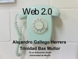 Web 2.0


Alejandro Gallego Herrera
   Trinidad Bas Mullor
       Tic en Educación Social
        Universidad de Murcia
 