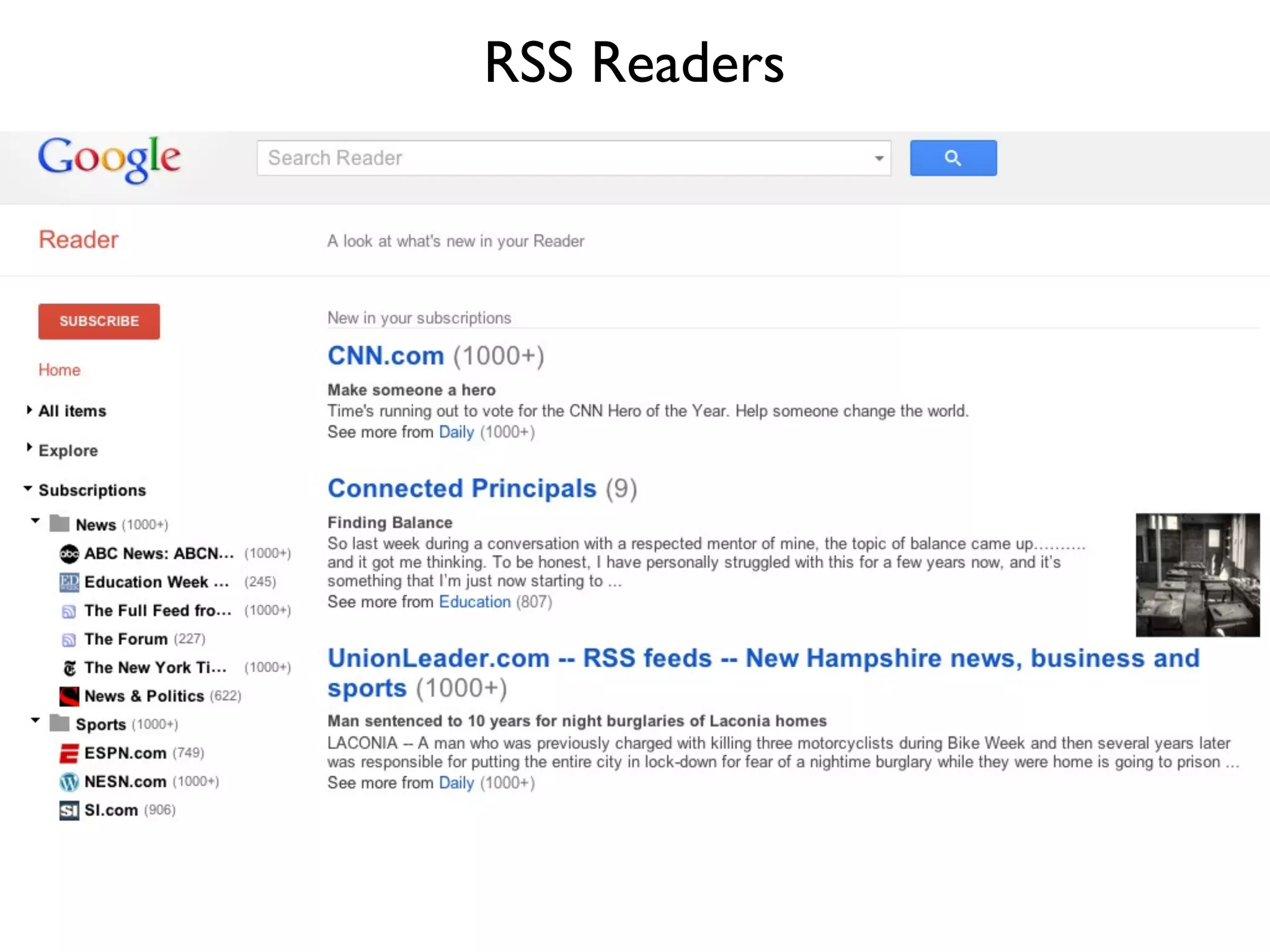 RSS Readers
 