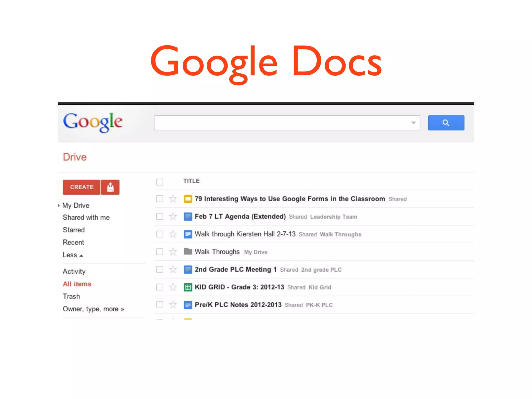 Google Docs
 