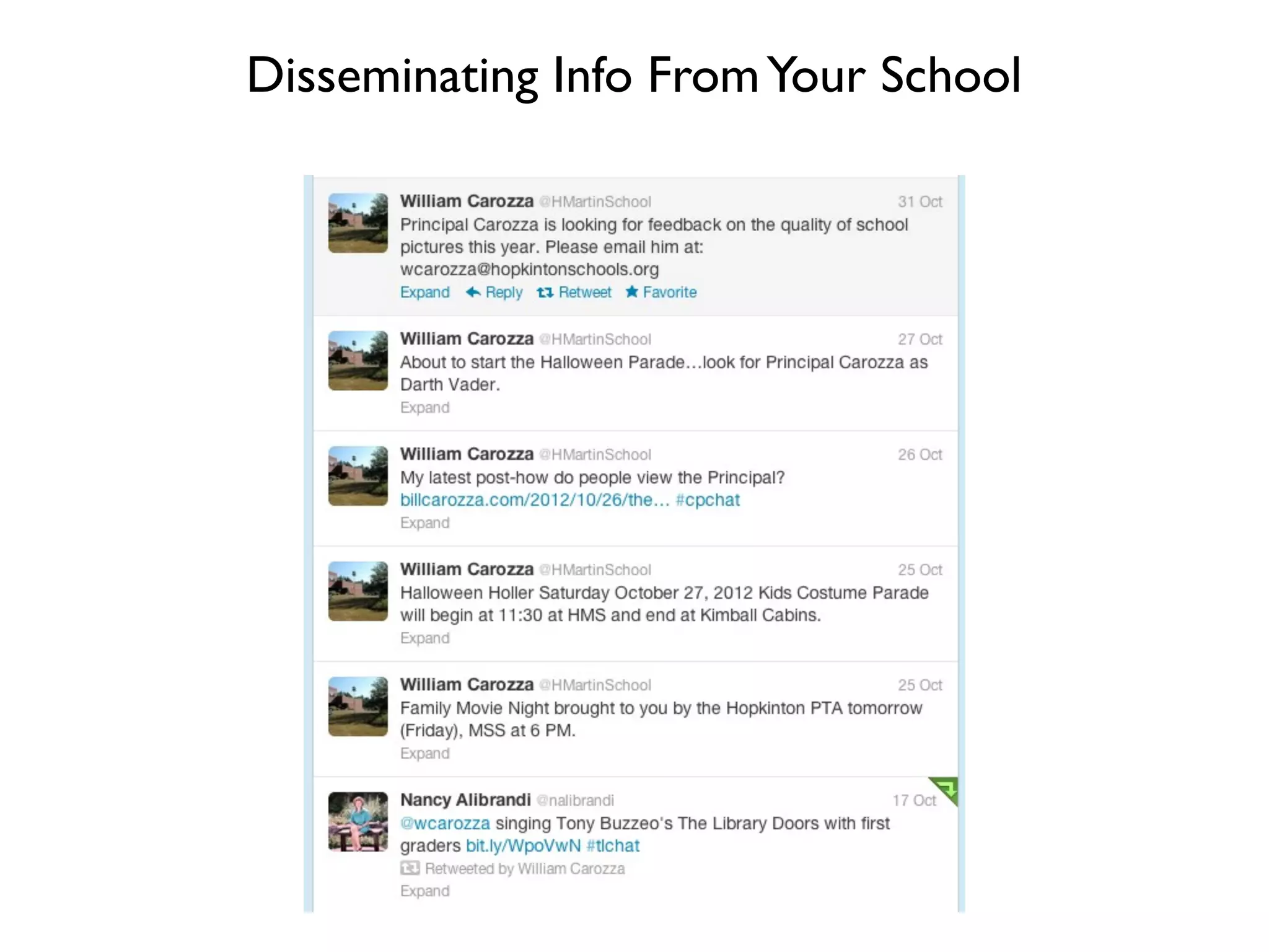Disseminating Info FromYour School
 
