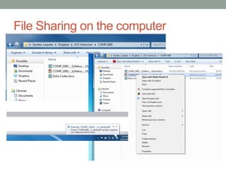 File Sharing on the computer

 