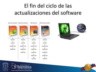 El fin del ciclo de las
actualizaciones del software
 