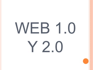 WEB 1.0
Y 2.0
 