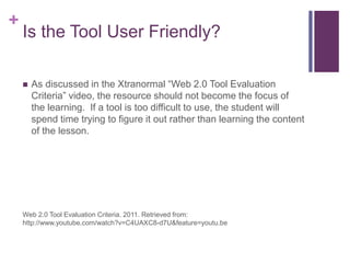 Web 2.0 tool reflection | PPTX