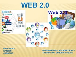 WEB 2.0
REALIZADO:
KATERIN
CAMACHO
HERRAMIENTAS INFORMÁTICAS 2
TUTORA: ING. VERONICA VELOZ
 