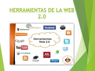 HERRAMIENTAS DE LA WEB
2.0
 