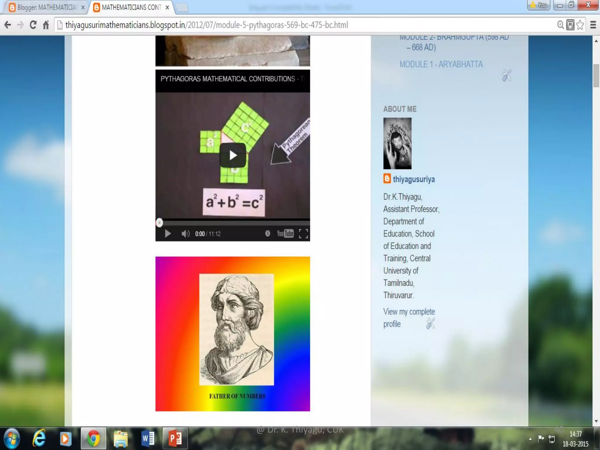 @ Dr. K. Thiyagu, CUK 40
 