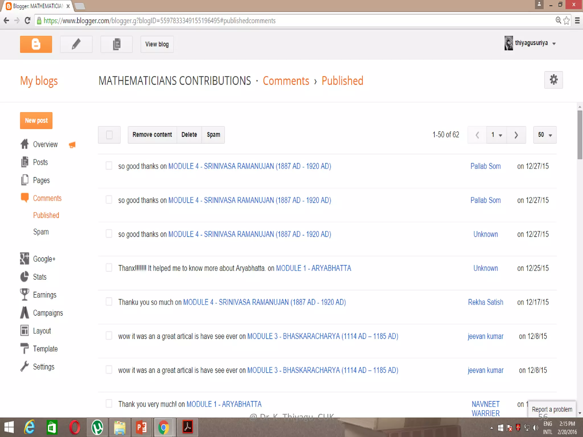 @ Dr. K. Thiyagu, CUK 56
 