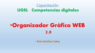 Capacitación
UGEL Competencias digitales
•Organizador Gráfico WEB
2.0
• Elvia Sánchez Cubas
 