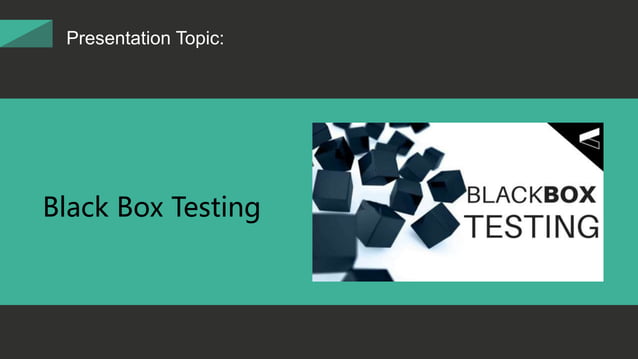 Black box testing | PPTX