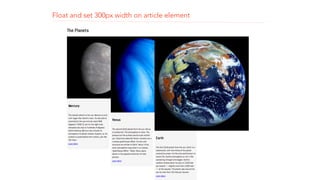 Float and set 300px width on article element 
! 
! 
! 
 