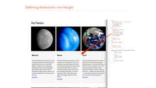 Defining dimension: min-height 
! 
! 
! 
 
