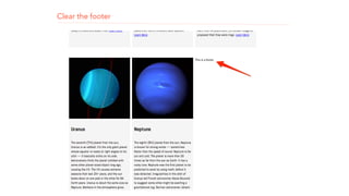 Clear the footer 
! 
! 
! 
! 
! 
 