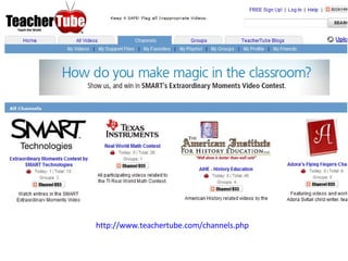 http://www.teachertube.com/channels.php   