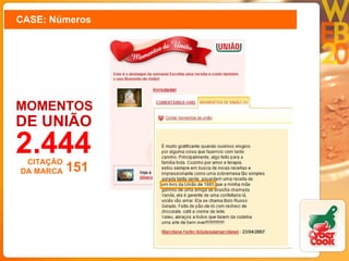 CASE: Números 2.444 DE UNIÃO MOMENTOS 151 CITAÇÃO DA MARCA 