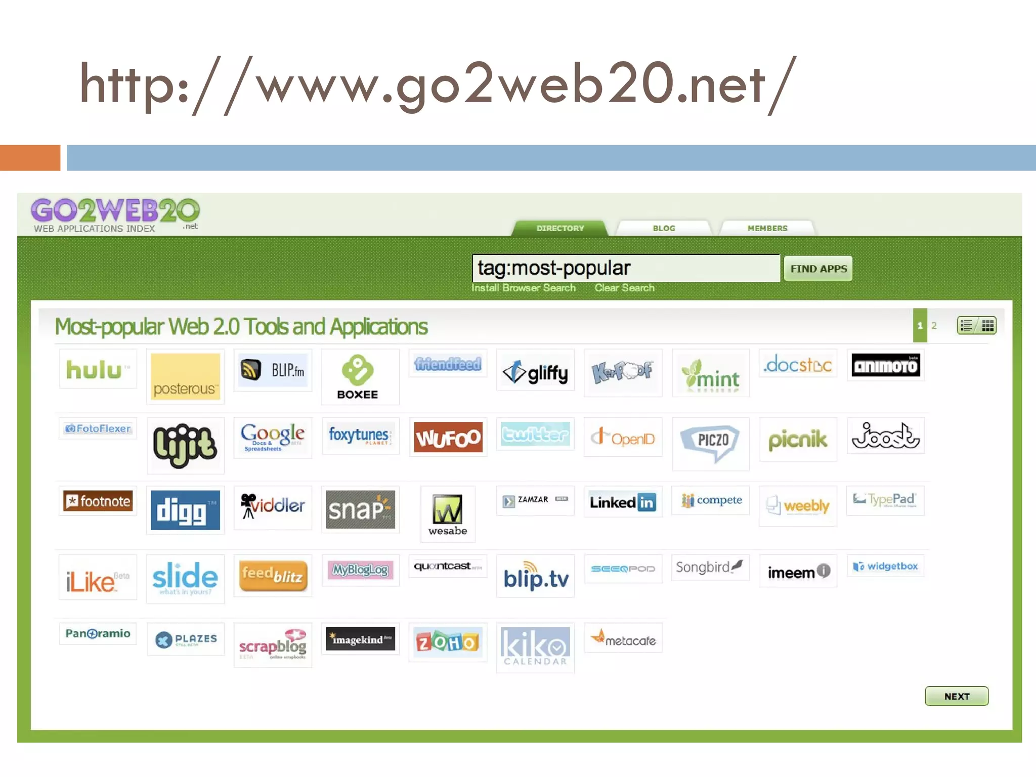 http://www.go2web20.net/ 