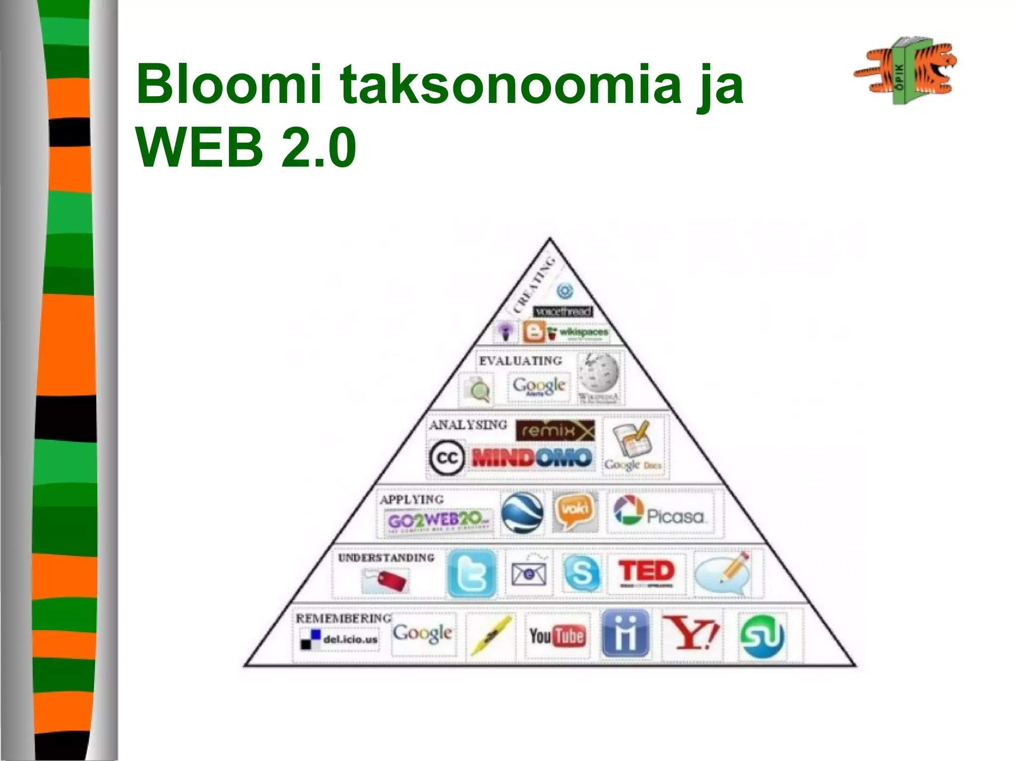 Bloomi taksonoomia ja
WEB 2.0
 