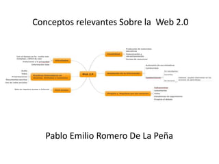Conceptos relevantes Sobre la Web 2.0




   Pablo Emilio Romero De La Peña
 