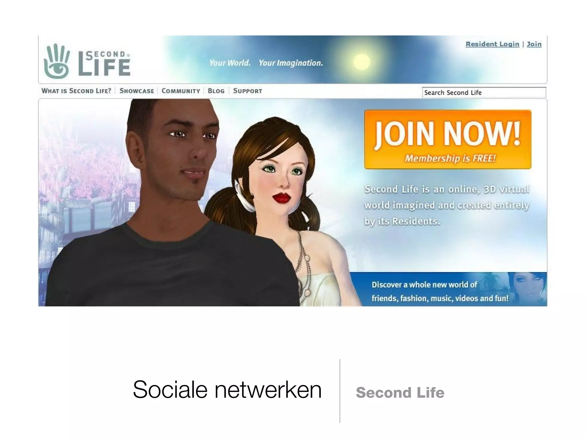 Sociale netwerken Second Life 