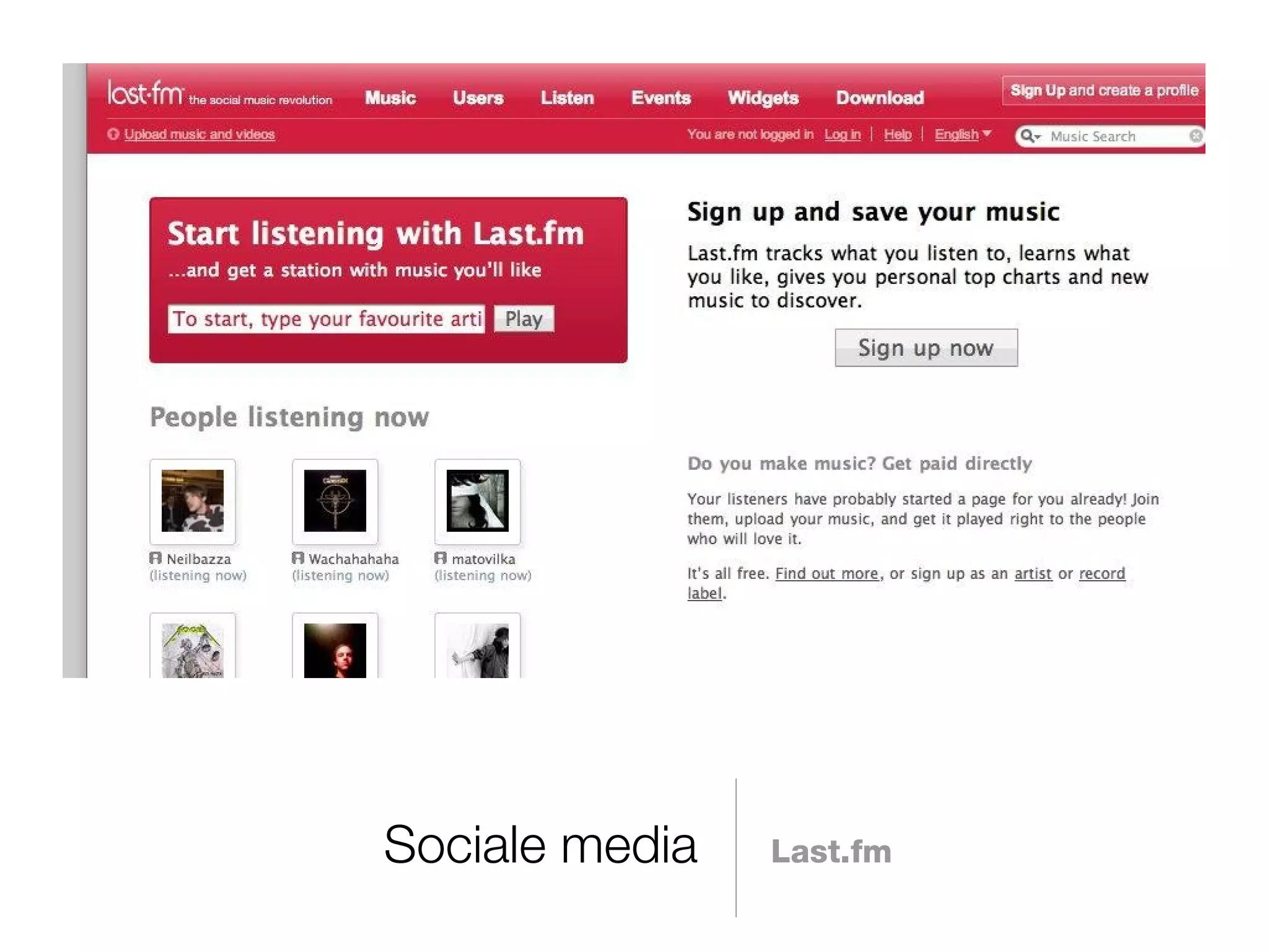 Sociale media Last.fm 