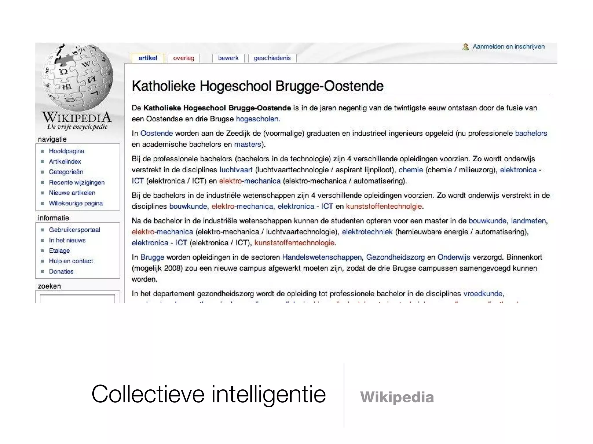 Collectieve intelligentie Wikipedia 