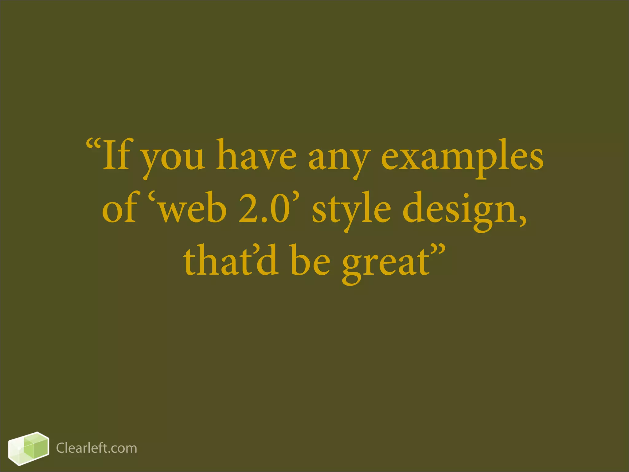 How to Bluff Your Way in Web 2.0