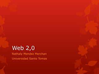Web 2,0
Nathaly Mendez Merchan
Universidad Santo Tomas
 