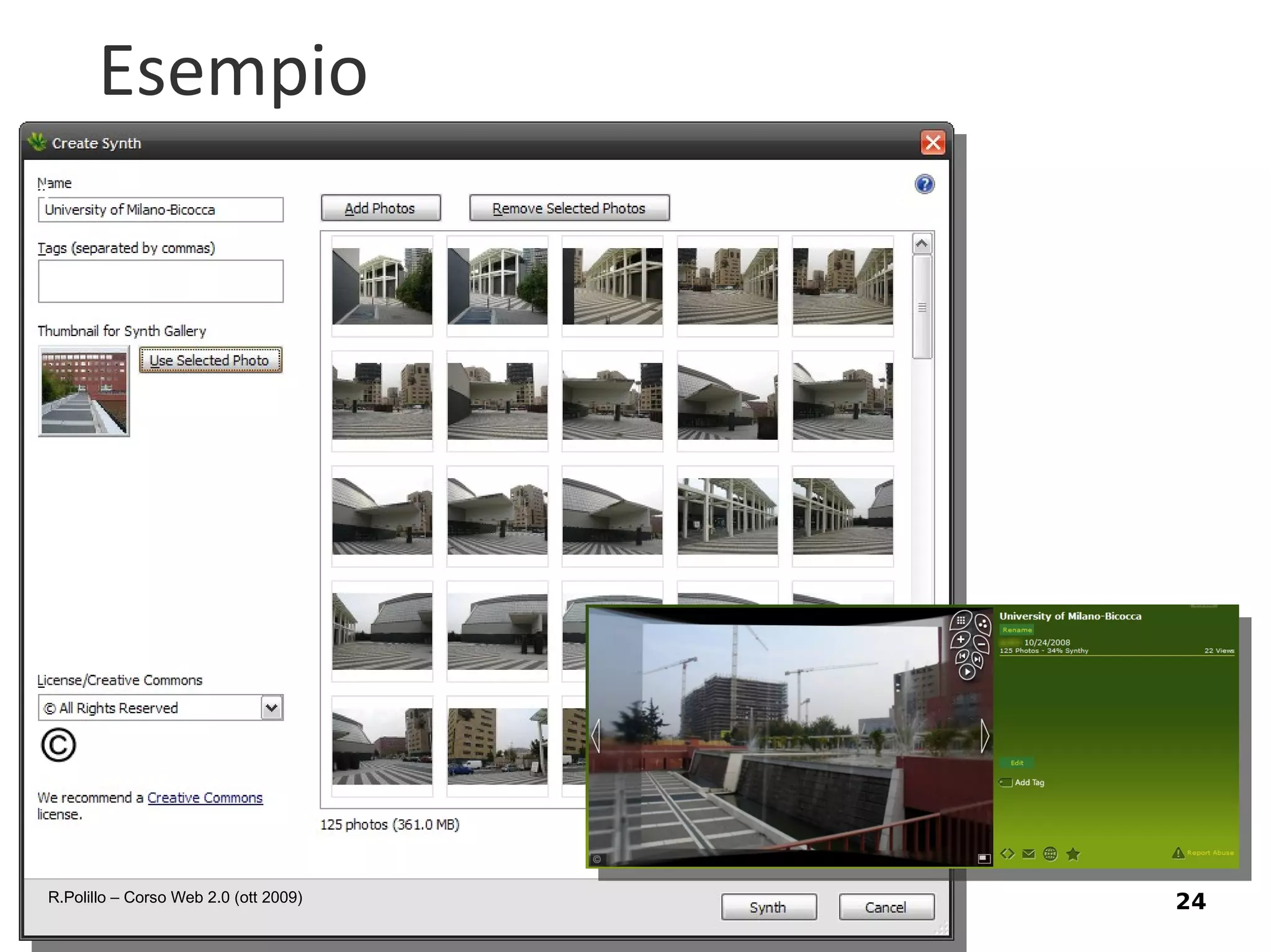 Esempio R.Polillo – Corso Web 2.0 (ott 2009) 