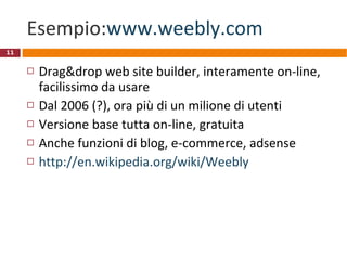 Esempio: Amazon Web Services (AWS) Un insieme di servizi remoti per gli sviluppatori, di tipo vario, “a consumo”, offerti sulla rete da Amazon.com, che utilizza la gigantesca infrastruttura hw e sw di Amazon: Amazon Elastic Compute Cloud (Amazon EC2) : scalable computer capacity (dal 2006) “ Amazon EC2 provides a truly elastic computing environment. Amazon EC2 enables you to increase or decrease capacity within minutes, not hours or days.” Amazon S3  ( Simple Storage Service ): online storage web service (da 2006) … . 	http://en.wikipedia.org/wiki/Amazon_Web_Services   R.Polillo – Corso Web 2.0 (ott 2009) 