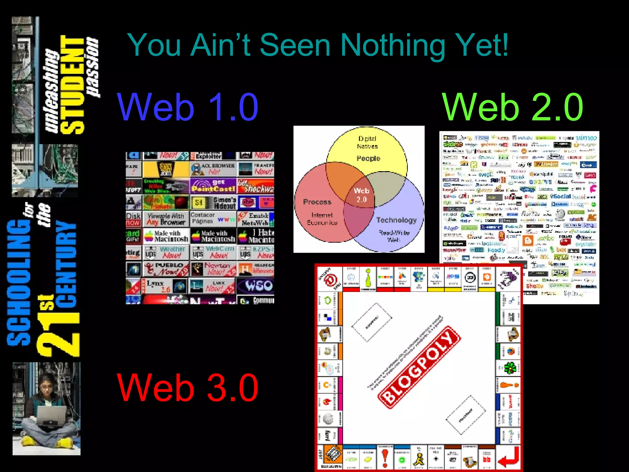 You Ain’t Seen Nothing Yet! Web 1.0   Web 2.0 Web 3.0 