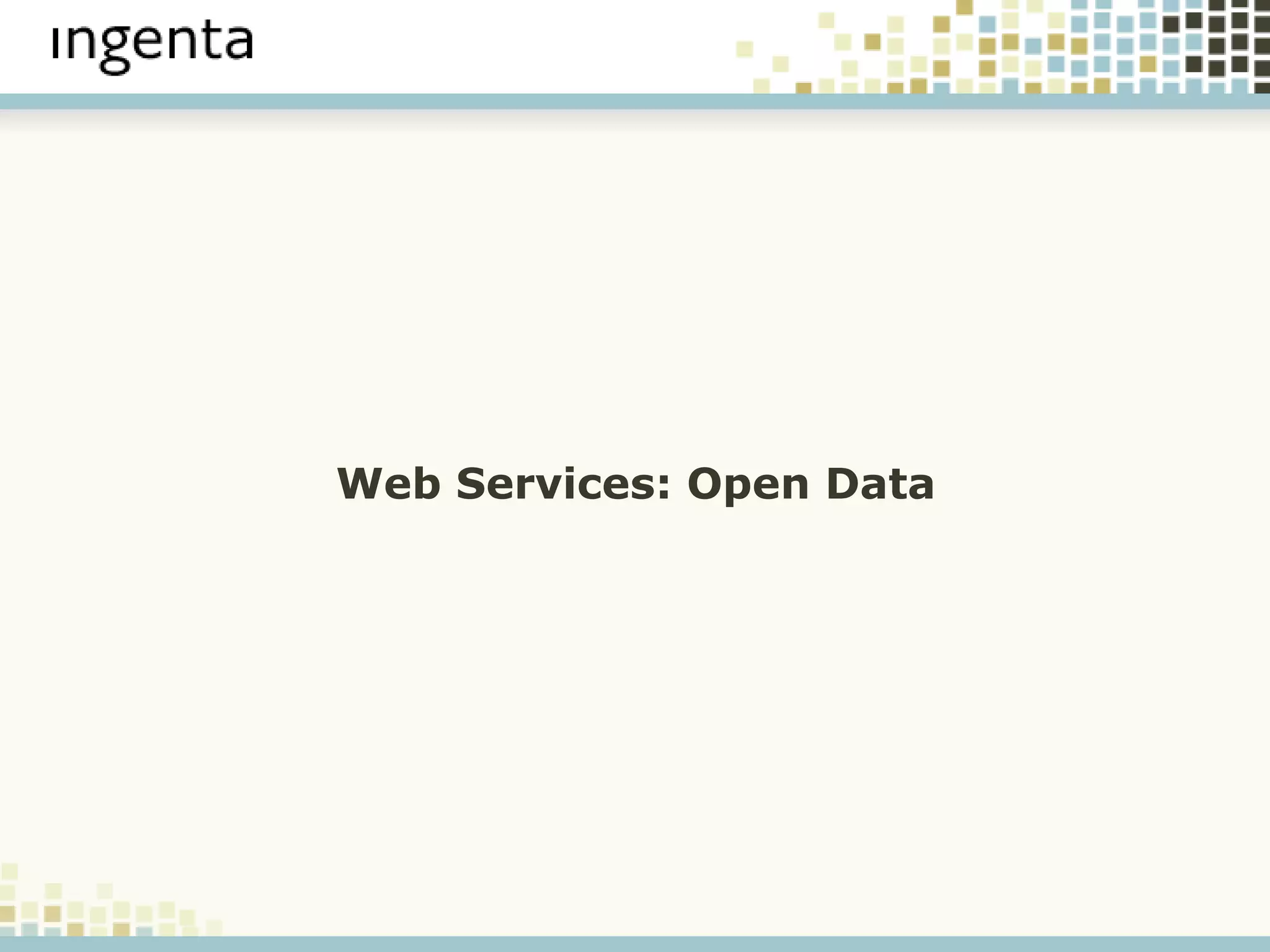 Web Services: Open Data 