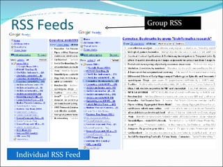 RSS Feeds Individual RSS Feed Group RSS Feed 