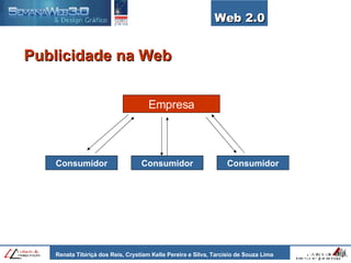 Publicidade na Web Empresa Consumidor Consumidor Consumidor Web 2.0 