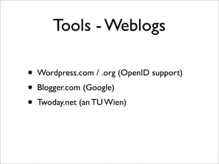 Web2.0 Workshop Eisenstadt