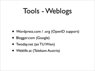 Web2.0 Workshop Eisenstadt