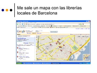 Me sale un mapa con las librerías locales de Barcelona 