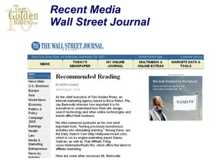 Recent Media Wall Street Journal 
