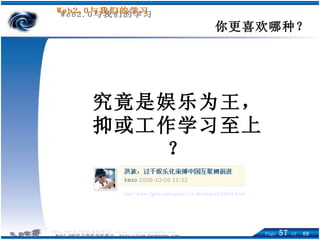 究竟是娱乐为王， 抑或工作学习至上？ 你更喜欢哪种？ http://www.5gme.com/space-111-do-blog-id-26641.html   