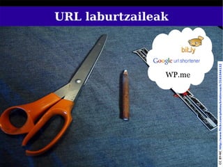 URL laburtzaileak




68




CC BY-NC http://www.flickr.com/photos/kristinroach/3161944132
 
