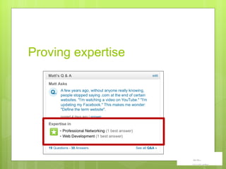Proving expertise 