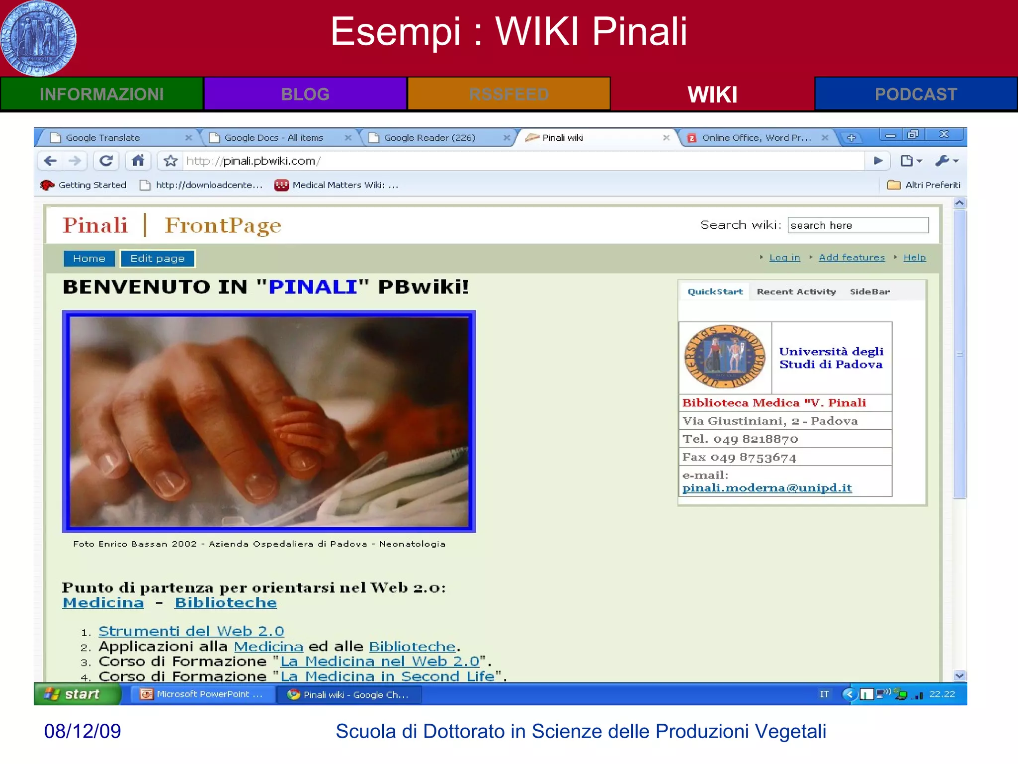 Wiki: Definizioni WIKI Esempi : WIKI Pinali 
