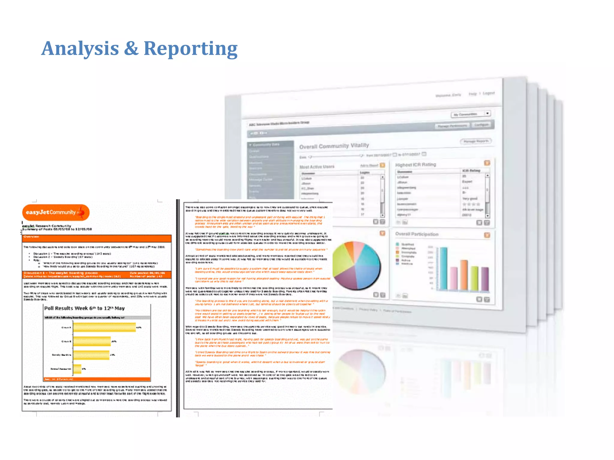 Analysis & Reporting




                       17
 