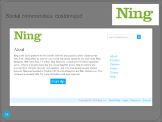 Social communities: customized 