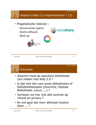 Web 2.0 in de openbare bibliotheek