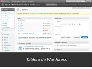 Tablero de Wordpress
 