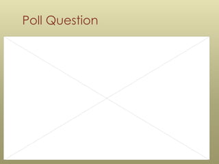 Poll Question Don’t forget: You can copy-paste this slide into other presentations, and move or resize the poll.