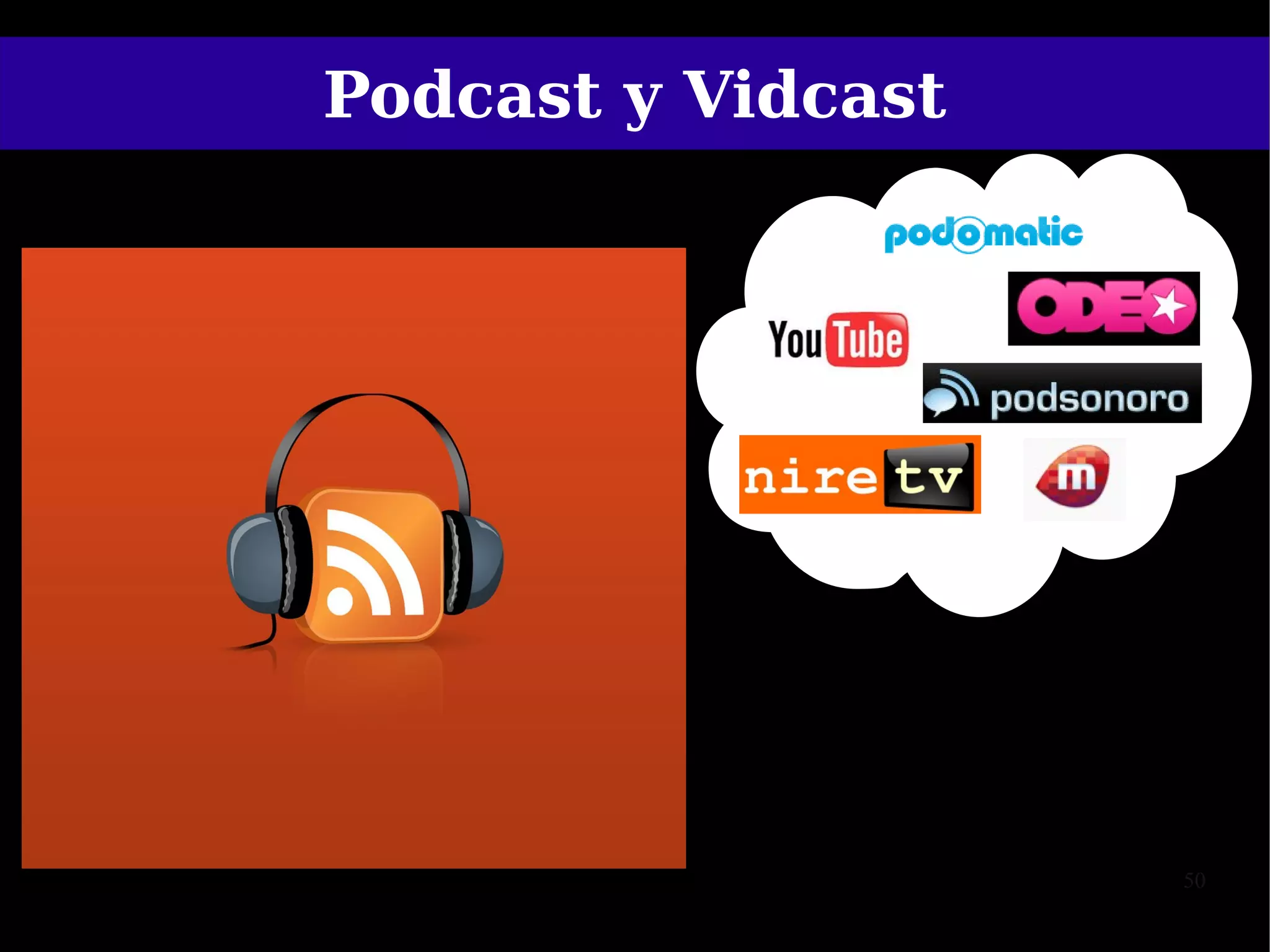 Podcast y Vidcast




                    50
 